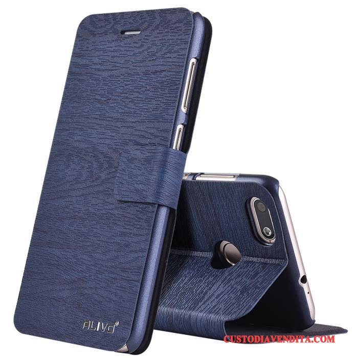 Custodia Huawei P Smart Folio Verdetelefono, Cover Huawei P Smart Pelle