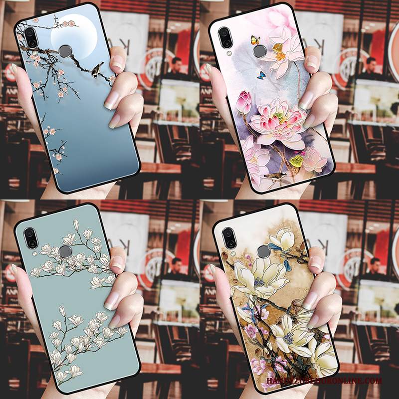 Custodia Huawei P Smart Z Vintage Fiori Stile Cinese, Cover Huawei P Smart Z Protezione Telefono Classico