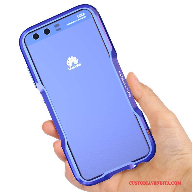 Custodia Huawei P10 Creativo Metallo Di Personalità, Cover Huawei P10 Protezione Anti-caduta Blu