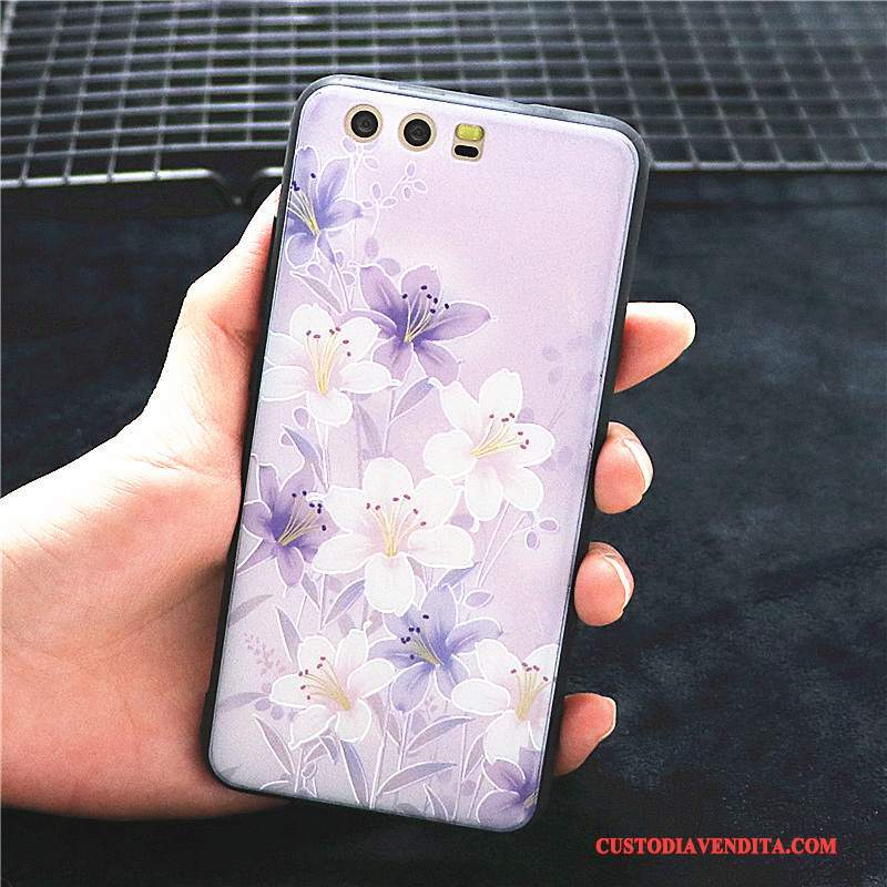 Custodia Huawei P10 Creativo Telefono Ornamenti Appesi, Cover Huawei P10 Protezione Porpora Tutto Incluso