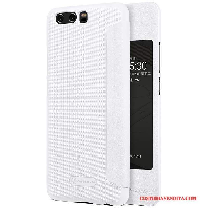 Custodia Huawei P10 Folio Anti-caduta Oro, Cover Huawei P10 Pelle Telefono Difficile