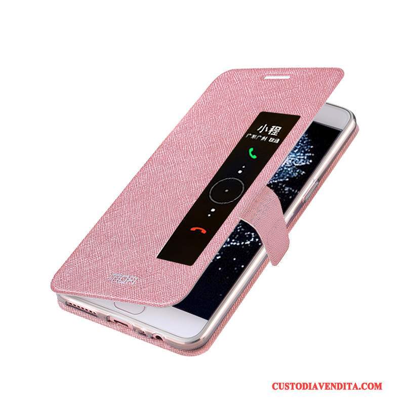 Custodia Huawei P10 Folio Tutto Incluso Rosa, Cover Huawei P10 Pelle Telefono Di Personalità