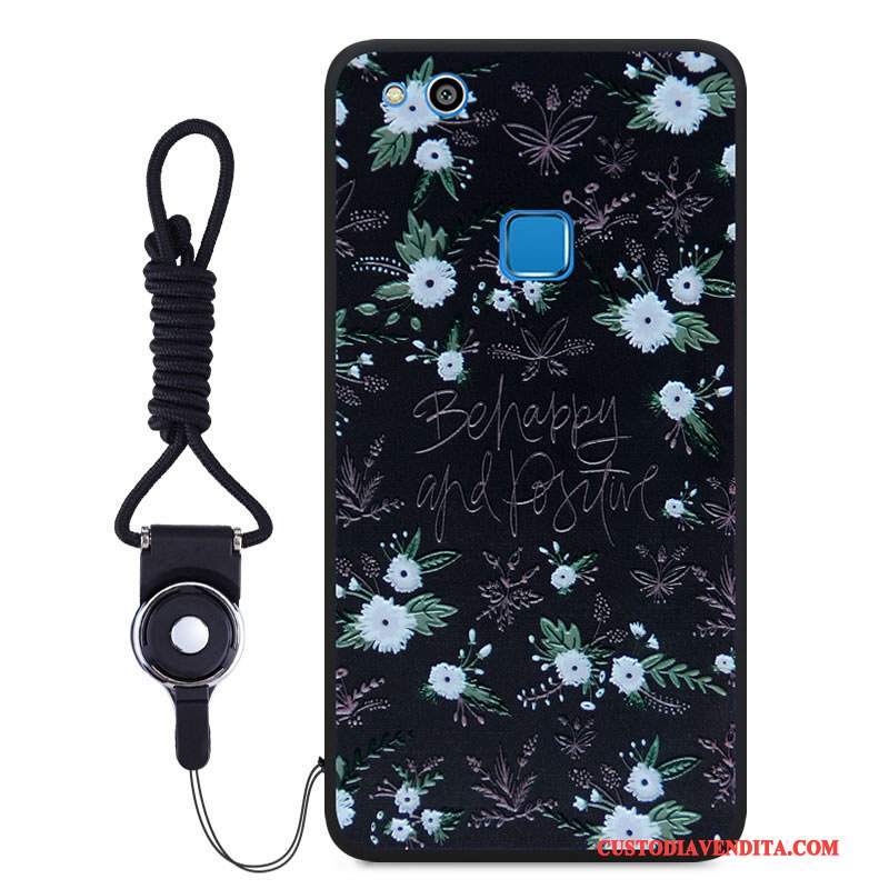 Custodia Huawei P10 Lite Cartone Animato Nero Morbido, Cover Huawei P10 Lite Colore Colore Gioventù