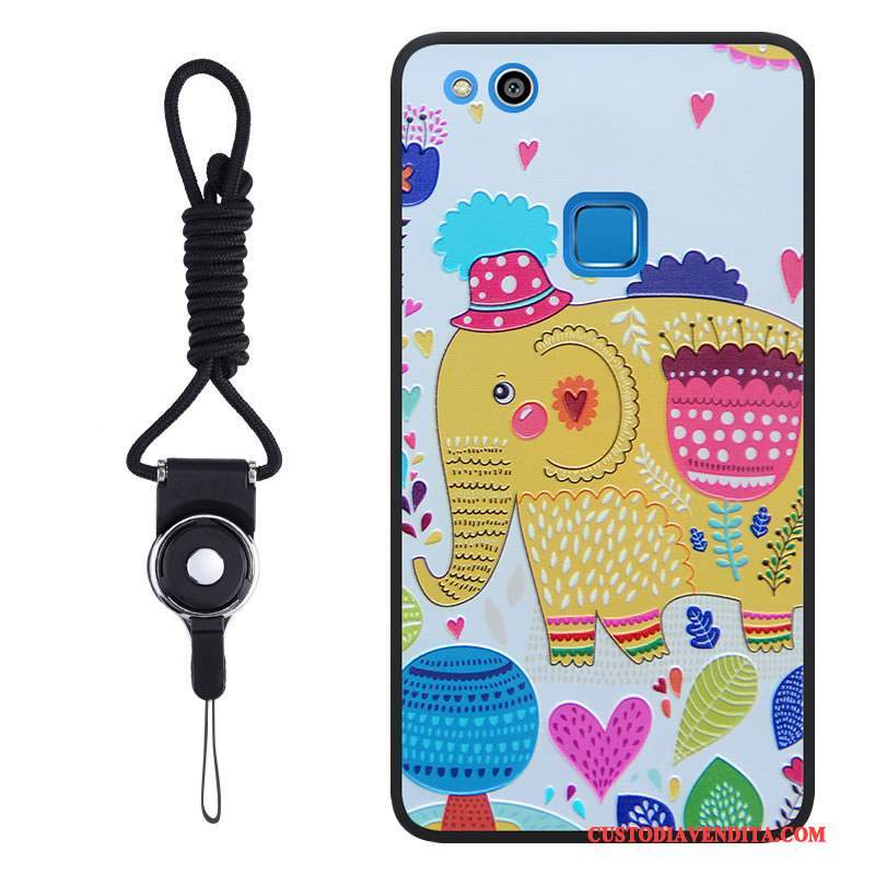 Custodia Huawei P10 Lite Colore Ornamenti Appesitelefono, Cover Huawei P10 Lite Goffratura Colore Gioventù