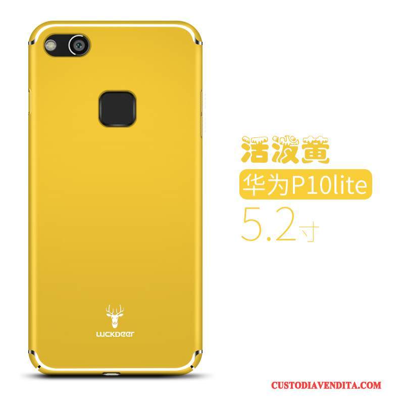 Custodia Huawei P10 Lite Creativo Telefono Giallo, Cover Huawei P10 Lite Difficile Macchiati