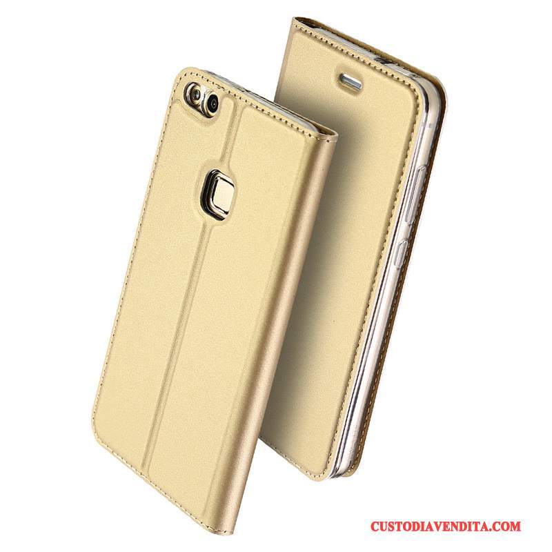 Custodia Huawei P10 Lite Pelle Oro Affari, Cover Huawei P10 Lite Folio Leggere Gioventù