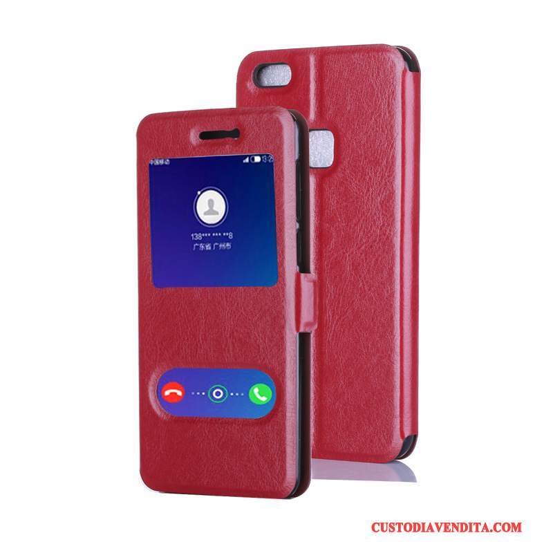 Custodia Huawei P10 Lite Silicone Gioventùtelefono, Cover Huawei P10 Lite Pelle Tendenza Vino Rosso