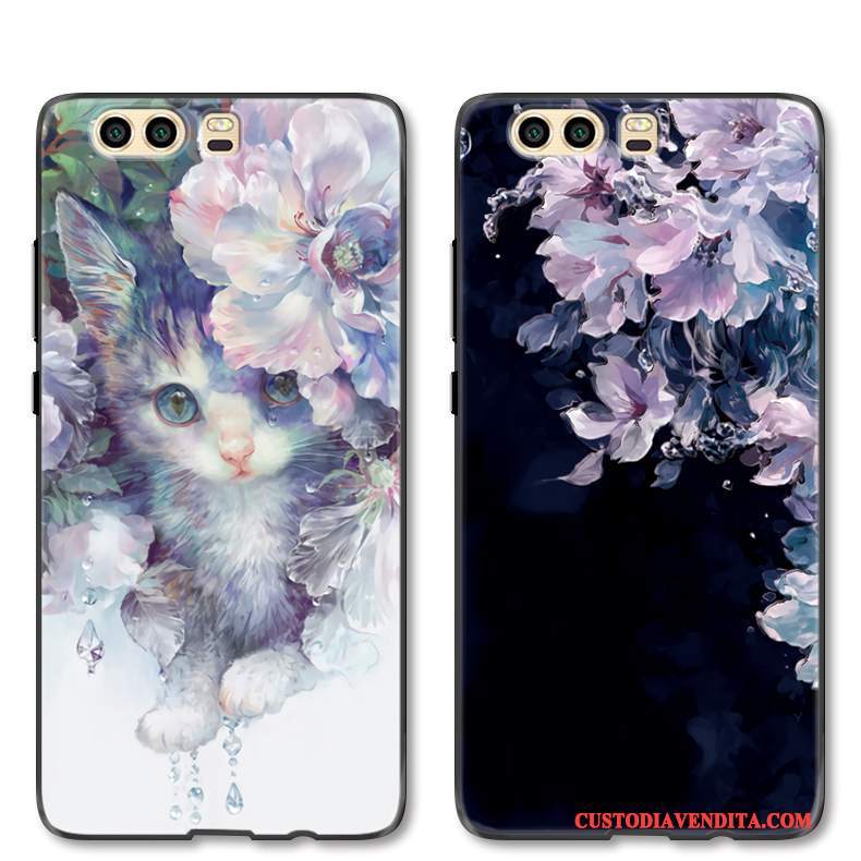 Custodia Huawei P10 Plus Colore Fiori Ornamenti Appesi, Cover Huawei P10 Plus Protezione Anti-caduta Gattino