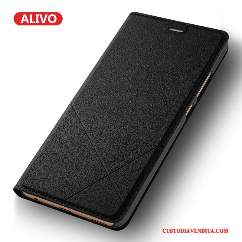 Custodia Huawei P10 Plus Pelle Nerotelefono, Cover Huawei P10 Plus Folio Anti-caduta