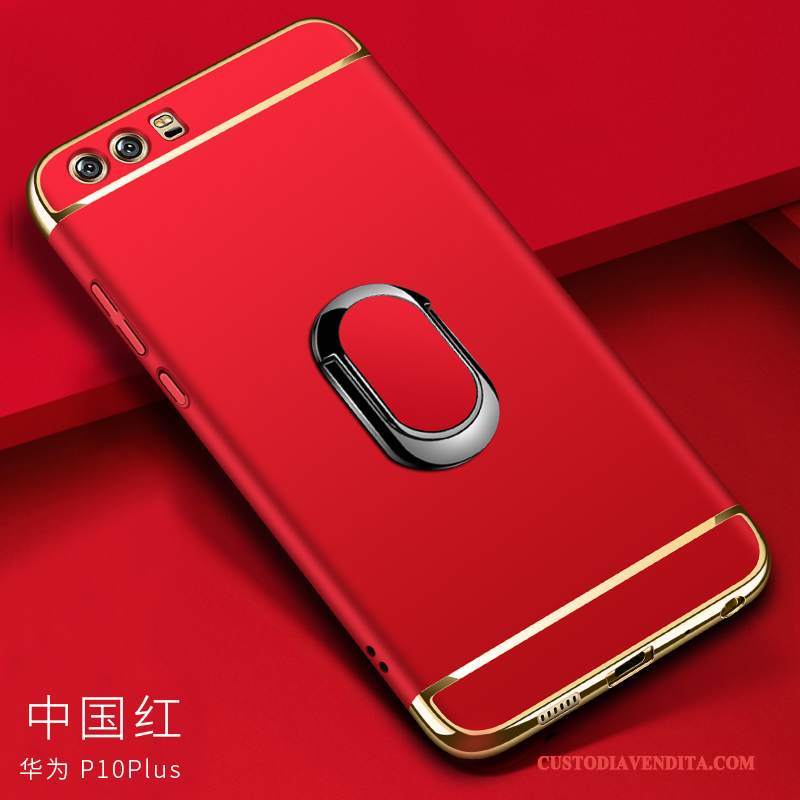 Custodia Huawei P10 Plus Protezione Supporto Anti-caduta, Cover Huawei P10 Plus Magnetico Rosso