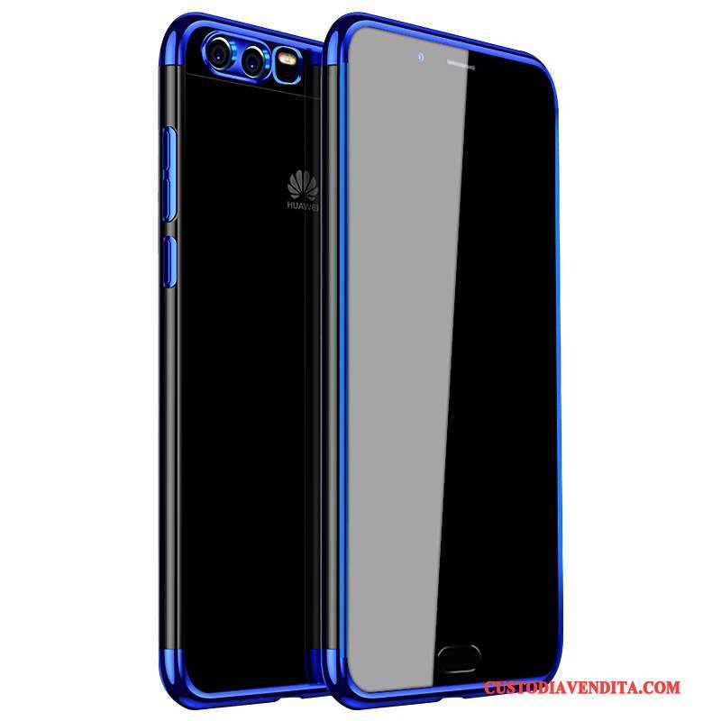 Custodia Huawei P10 Plus Silicone Trasparente Blu, Cover Huawei P10 Plus Protezione Sottile Tutto Incluso