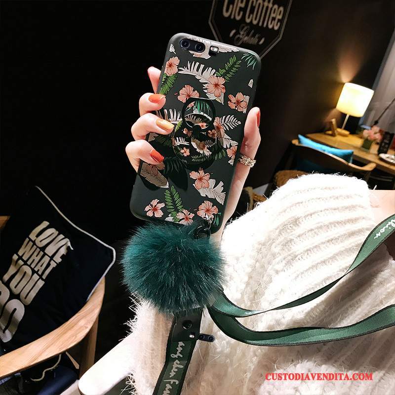 Custodia Huawei P10 Plus Verde Macchiati, Cover Huawei P10 Plus Tutto Incluso Anti-caduta