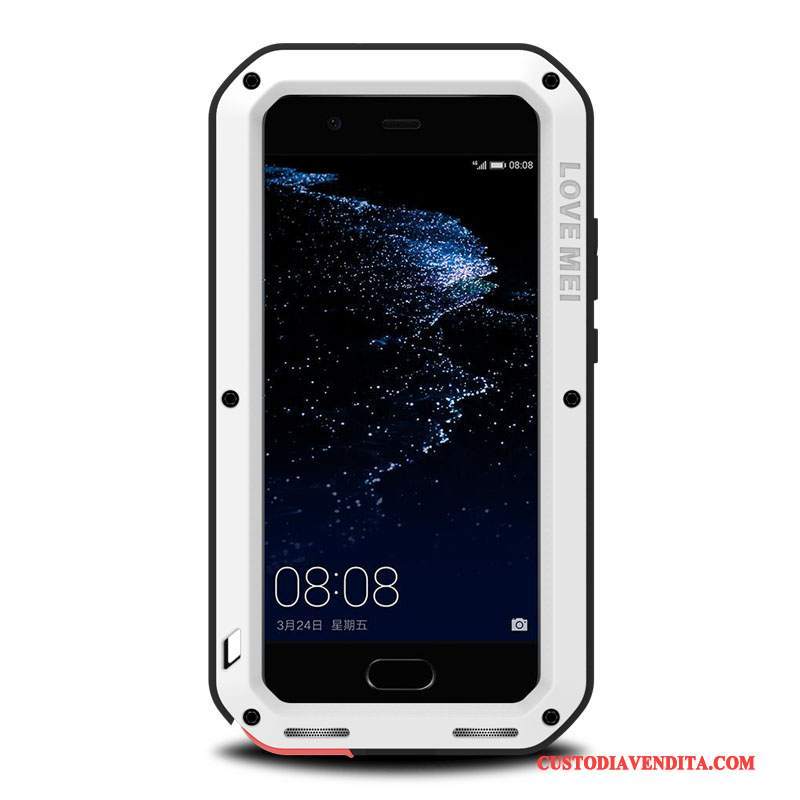 Custodia Huawei P10 Protezione Morbido Metallo, Cover Huawei P10 Tre Difese Anti-caduta