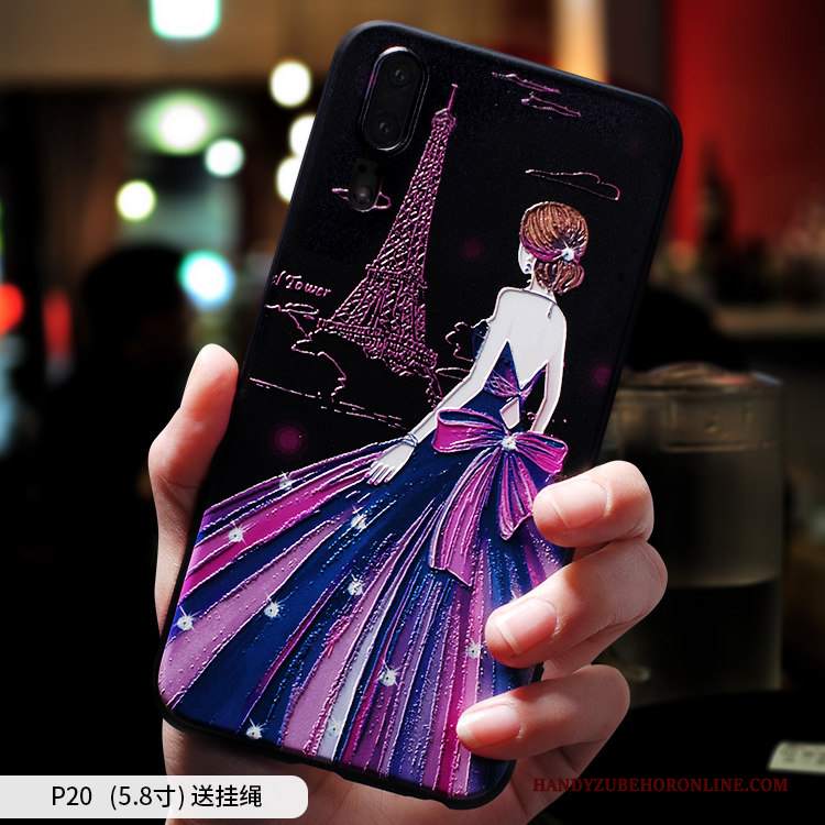 Custodia Huawei P20 Creativo Tendenza Di Personalità, Cover Huawei P20 Silicone Telefono Anti-caduta