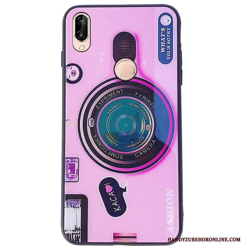 Custodia Huawei P20 Lite Rosa Vetro, Cover Huawei P20 Lite Telefono Tutto Incluso