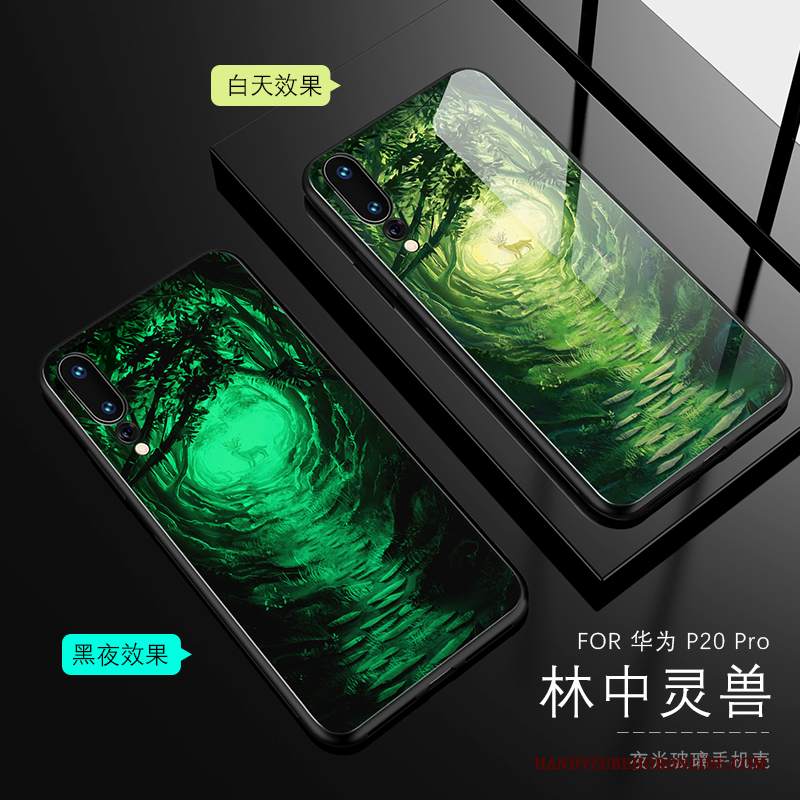 Custodia Huawei P20 Pro Protezione Luminoso Verde, Cover Huawei P20 Pro Creativo Nuovo Net Red