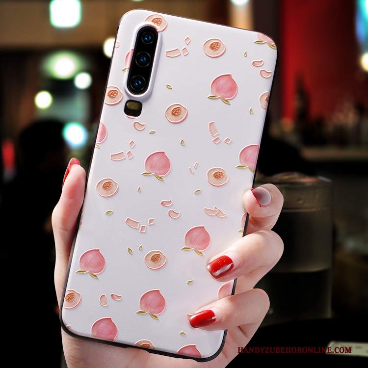 Custodia Huawei P30 Creativo Anti-caduta Net Red, Cover Huawei P30 Silicone Di Personalità Macchiati