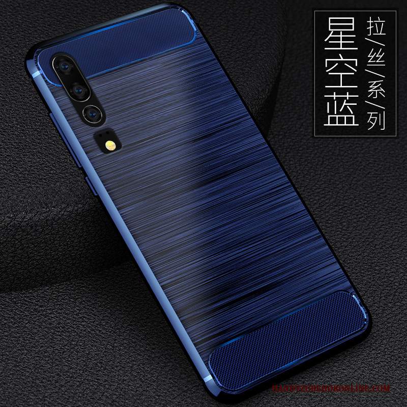 Custodia Huawei P30 Creativo Blu Di Personalità, Cover Huawei P30 Silicone Tutto Incluso Macchiati
