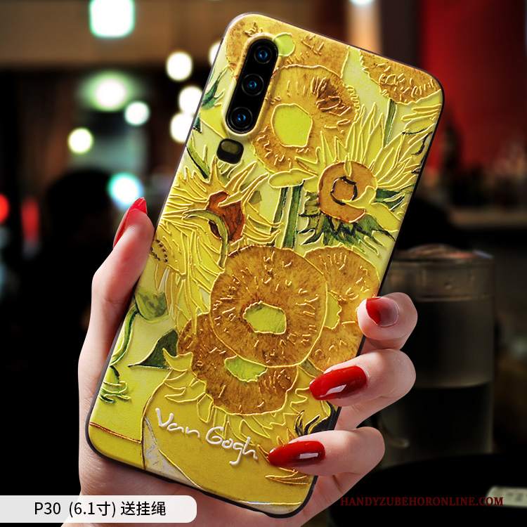 Custodia Huawei P30 Creativo Di Personalitàtelefono, Cover Huawei P30 Protezione Ornamenti Appesi Marchio Di Tendenza