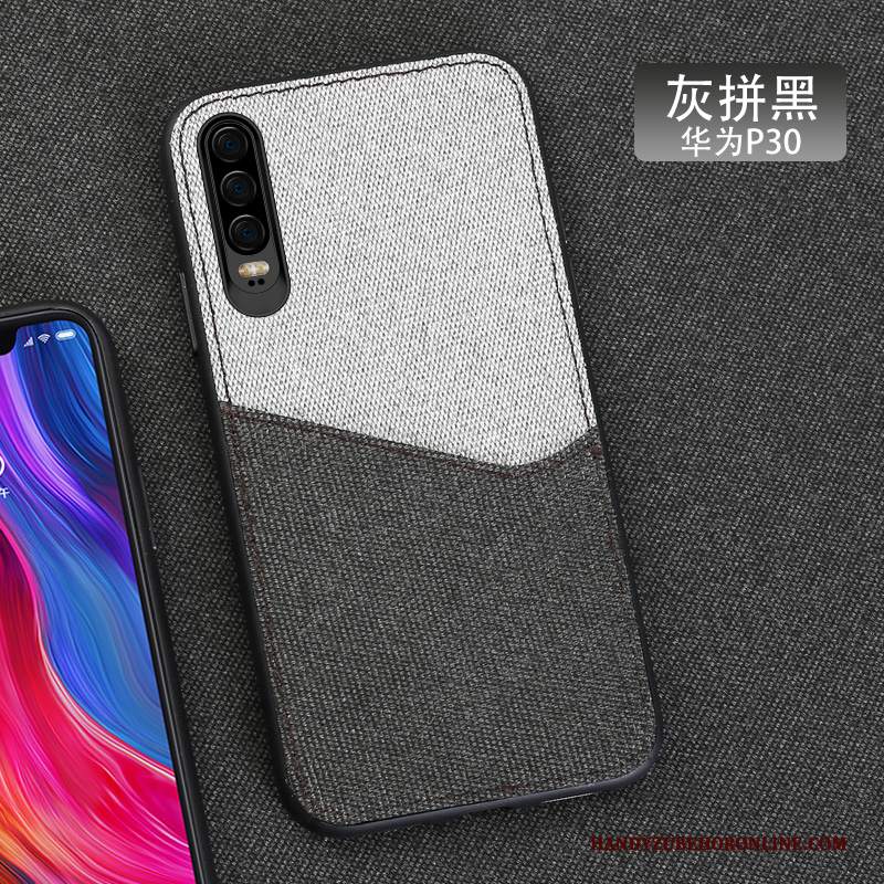 Custodia Huawei P30 Creativo Elegante Panno, Cover Huawei P30 Protezione Affari Magnetico