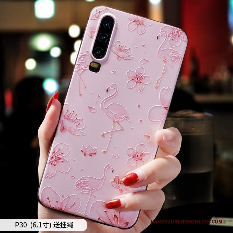 Custodia Huawei P30 Creativo Marchio Di Tendenza Net Red, Cover Huawei P30 Silicone Telefono Sottile