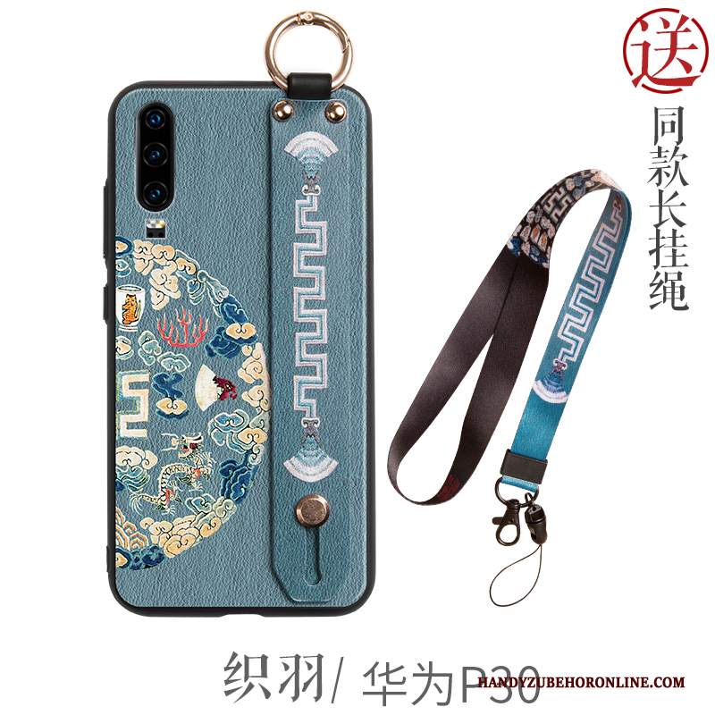 Custodia Huawei P30 Creativo Ornamenti Appesi Tutto Incluso, Cover Huawei P30 Silicone Anti-caduta Stile Cinese