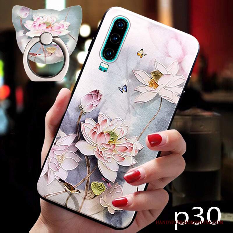 Custodia Huawei P30 Creativo Tendenza Di Personalità, Cover Huawei P30 Silicone Telefono Anti-caduta