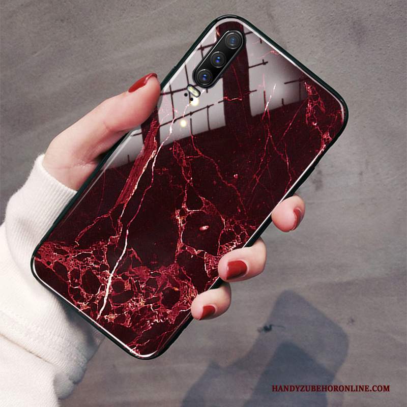 Custodia Huawei P30 Creativo Tutto Incluso Vetro, Cover Huawei P30 Moda Telefono Rosso