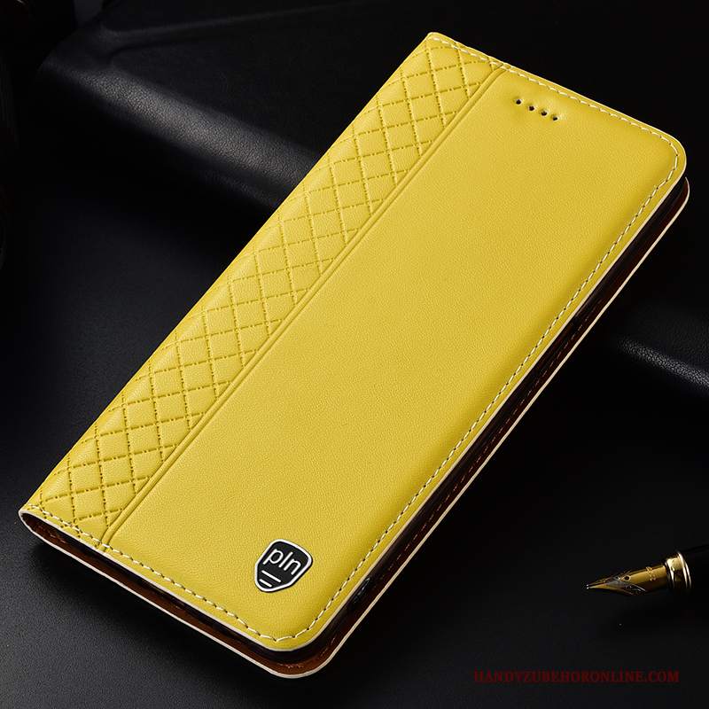 Custodia Huawei P30 Pelle Telefono A Quadri, Cover Huawei P30 Protezione Giallo Tutto Incluso