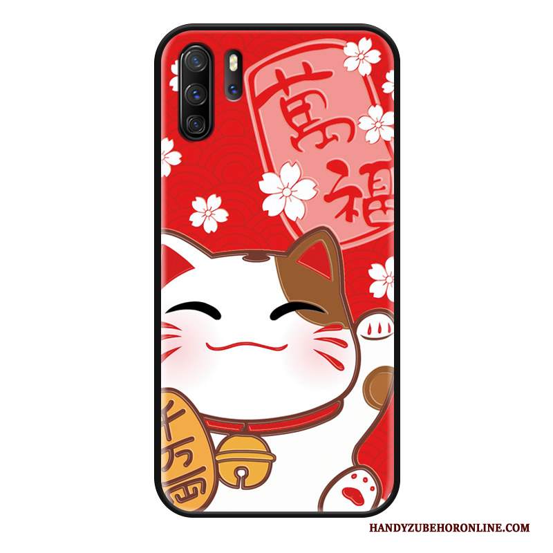 Custodia Huawei P30 Pro Cartone Animato Tutto Incluso Macchiati, Cover Huawei P30 Pro Protezione Anti-caduta Rosso