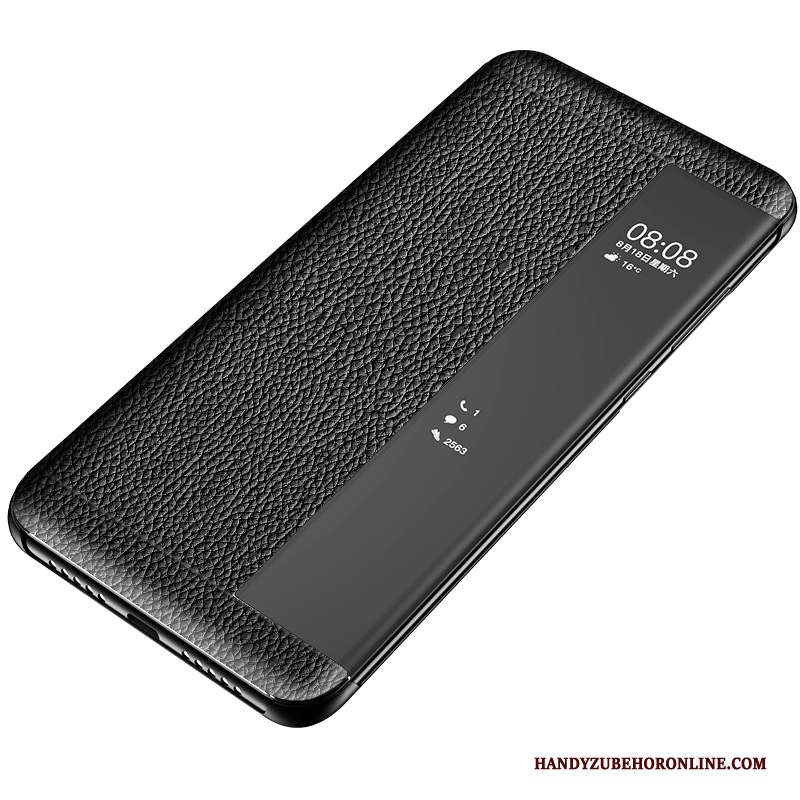 Custodia Huawei P30 Pro Protezione Pellicola Protettiva Marchio Di Tendenza, Cover Huawei P30 Pro Folio Nerotelefono