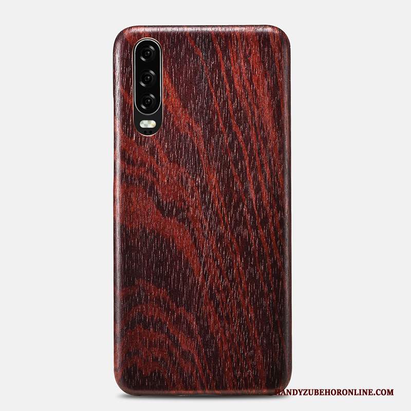 Custodia Huawei P30 Protezione Fiori Legno, Cover Huawei P30 Semplici Nuovo