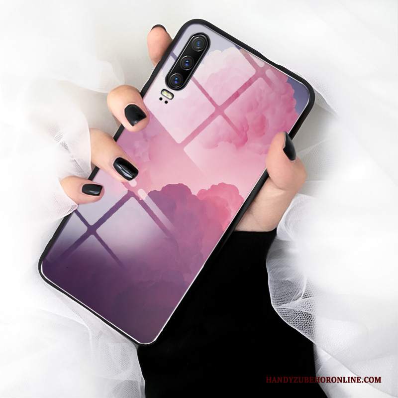 Custodia Huawei P30 Silicone Tutto Incluso Stellato, Cover Huawei P30 Creativo Fresco Specchio