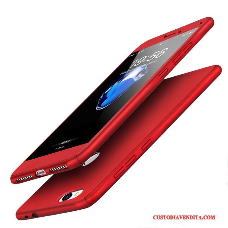 Custodia Huawei P8 Lite 2017 Protezione Tutto Incluso Rosso, Cover Huawei P8 Lite 2017 Di Personalità Anti-caduta