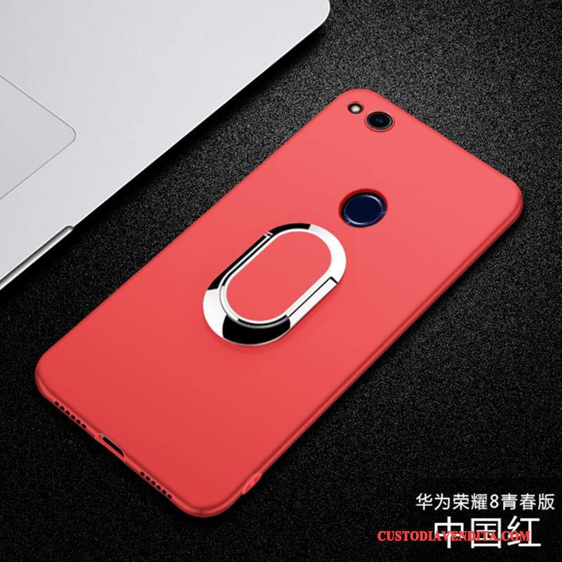 Custodia Huawei P8 Lite 2017 Silicone Telefono Morbido, Cover Huawei P8 Lite 2017 Protezione Gioventù Rosso