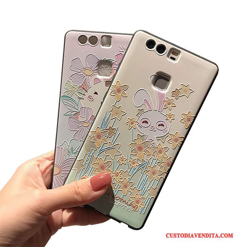 Custodia Huawei P9 Goffratura Tutto Incluso Supporto, Cover Huawei P9 Colore Telefono Macchiati