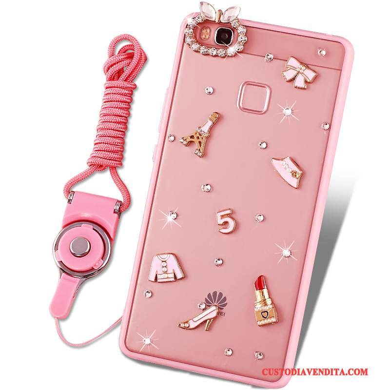 Custodia Huawei P9 Lite Silicone Ornamenti Appesi Con Strass, Cover Huawei P9 Lite Protezione Morbido Gioventù