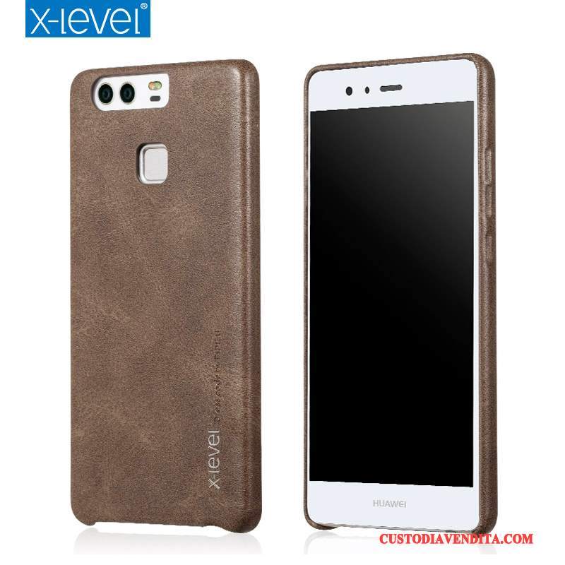 Custodia Huawei P9 Pelle Tendenza Anti-caduta, Cover Huawei P9 Protezione Morbidotelefono