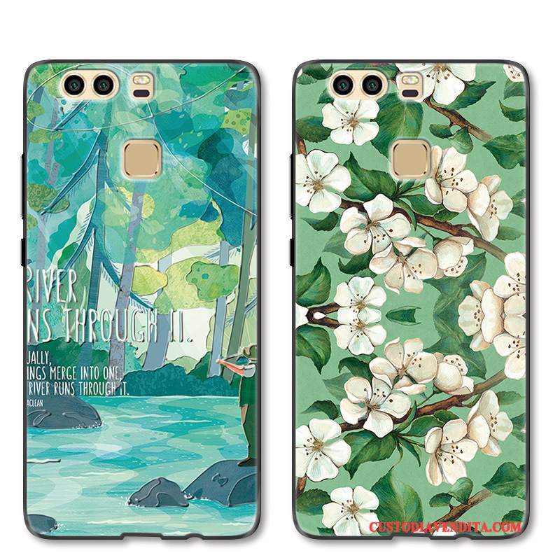 Custodia Huawei P9 Plus Moda Ornamenti Appesi Verde, Cover Huawei P9 Plus Protezione Arte Anti-caduta