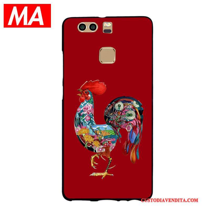 Custodia Huawei P9 Plus Silicone Festivo Morbido, Cover Huawei P9 Plus Protezione Nuovo Pollo