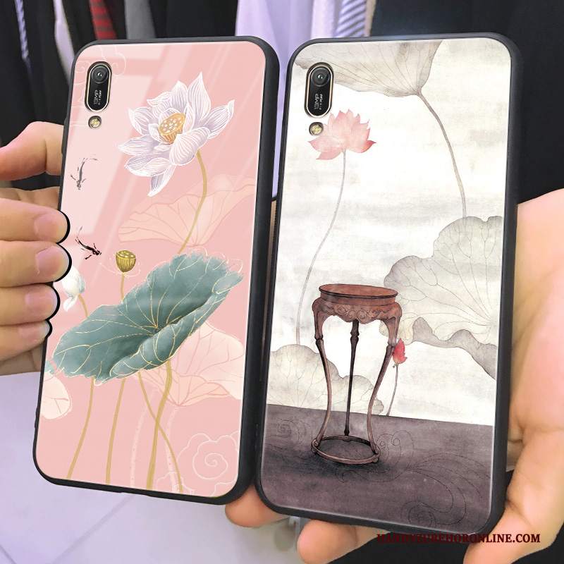 Custodia Huawei Y6 2019 Silicone Anti-caduta Tutto Incluso, Cover Huawei Y6 2019 Protezione Fresco Specchio