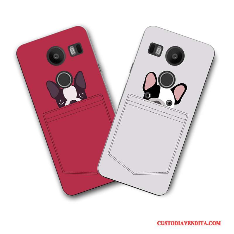 Custodia Lg Nexus 5x Colore Telefono Grigio, Cover Lg Nexus 5x Cartone Animato Morbido Rosso