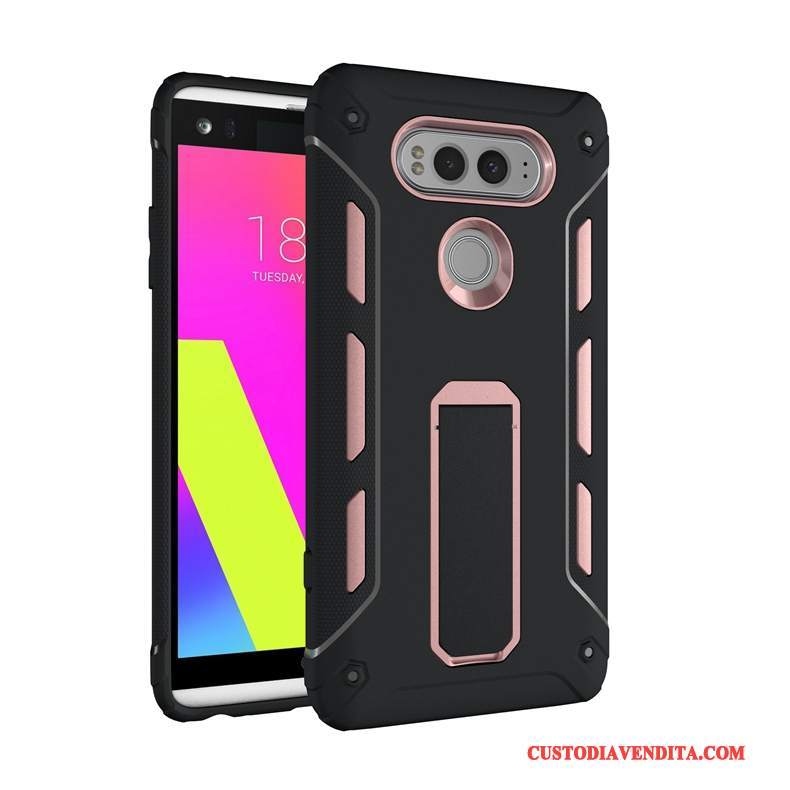 Custodia Lg V20 Creativo Anti-caduta Rosa, Cover Lg V20 Protezione Supportotelefono