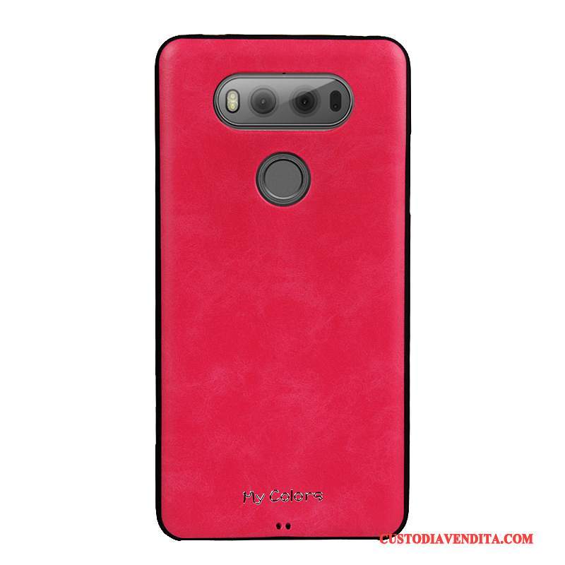 Custodia Lg V20 Pelle Morbidotelefono, Cover Lg V20 Protezione Rosso Affari