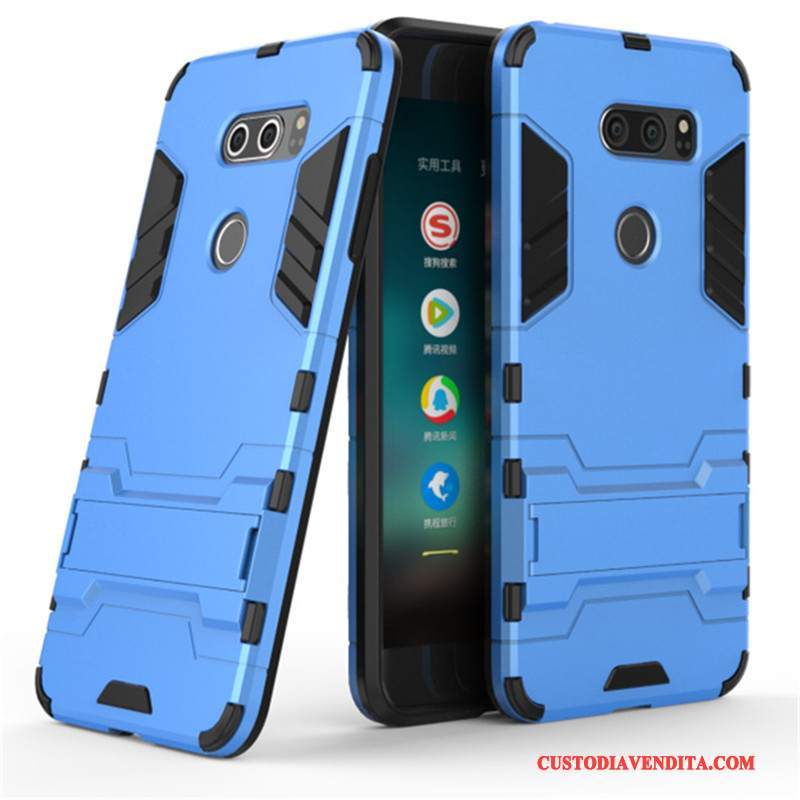 Custodia Lg V30 Protezione Anti-caduta Tendenza, Cover Lg V30 Blu Supporto