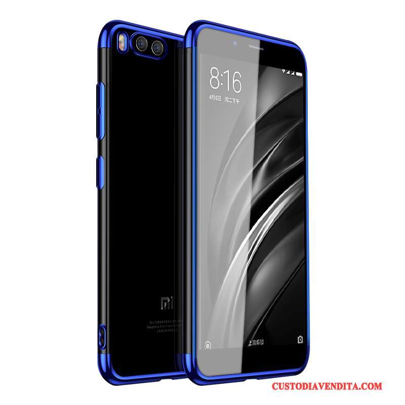 Custodia Mi 5x Silicone Blu Trasparente, Cover Mi 5x Protezione Morbidotelefono