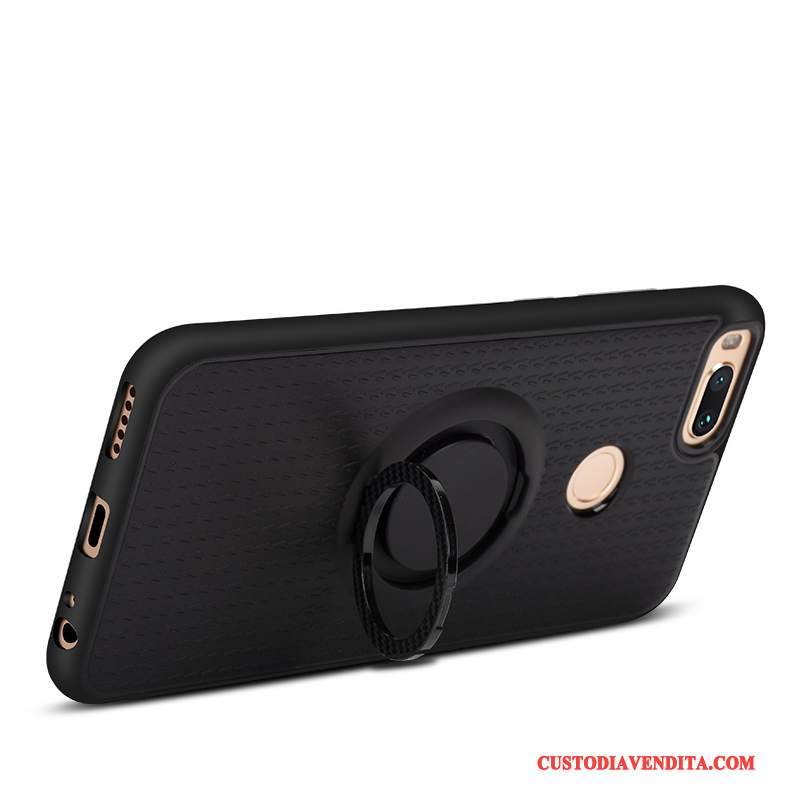 Custodia Mi A1 Silicone Tutto Incluso Supporto, Cover Mi A1 Protezione Nero Piccola