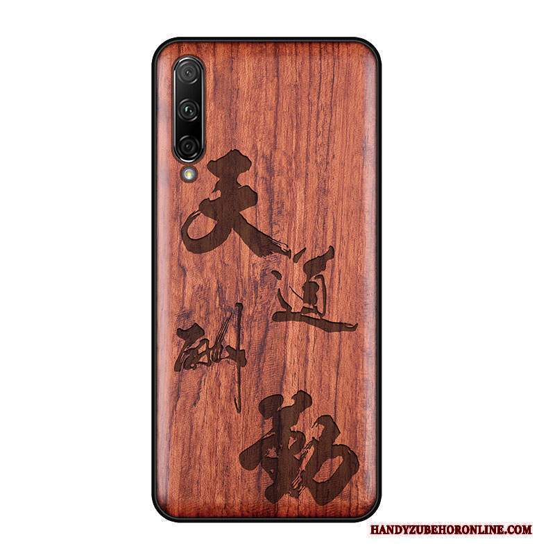 Custodia Mi A3 Legno Massello Scultura Nuovo, Cover Mi A3 Protezione Stile Cinesetelefono