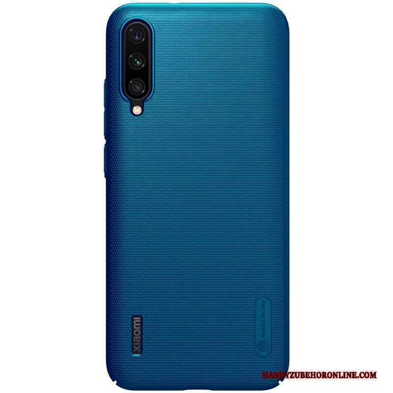 Custodia Mi A3 Protezione Monocromatico Difficile, Cover Mi A3 Leggere Blu