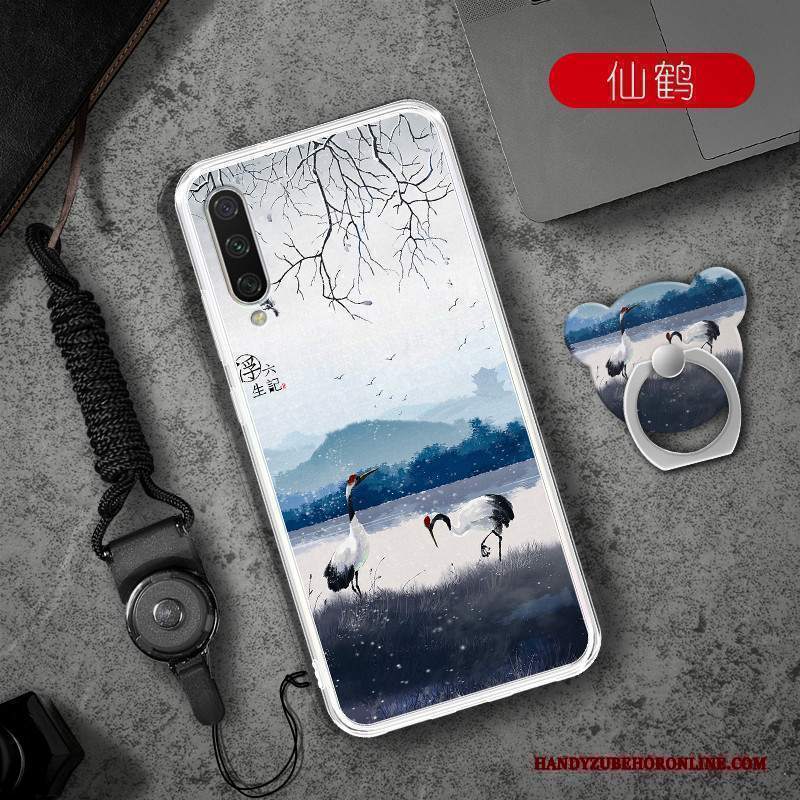 Custodia Mi A3 Protezione Telefono Blu, Cover Mi A3 Piccola Trasparente